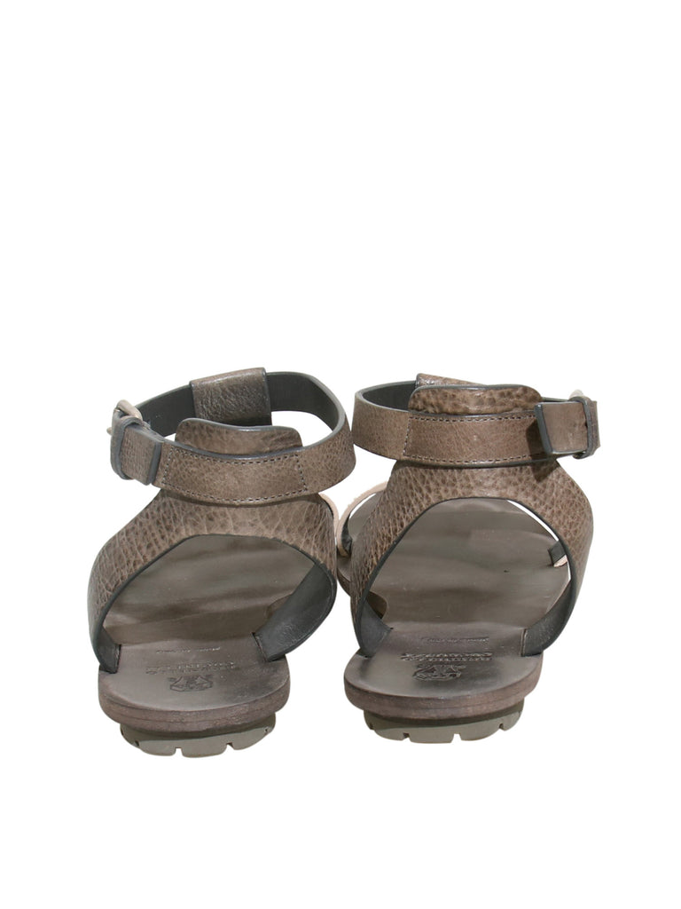 Brunello Cucinelli Monili-Accented Leather Flat Sandals