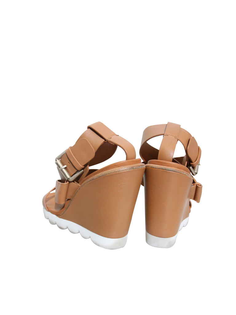 See by Chloé Leather Wedge Sandals