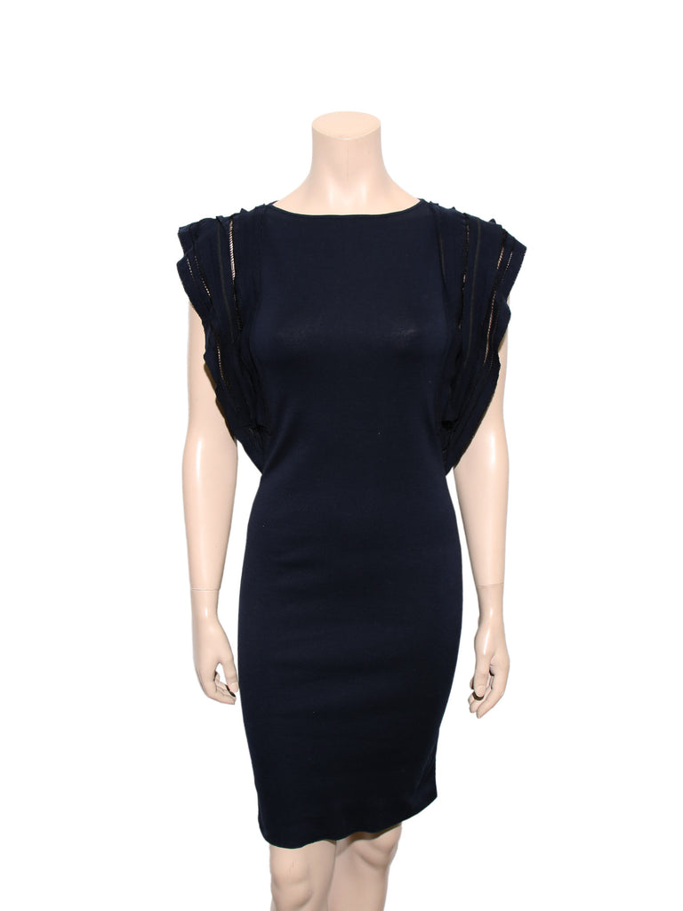 Valentino Ruffle Shoulder Dress