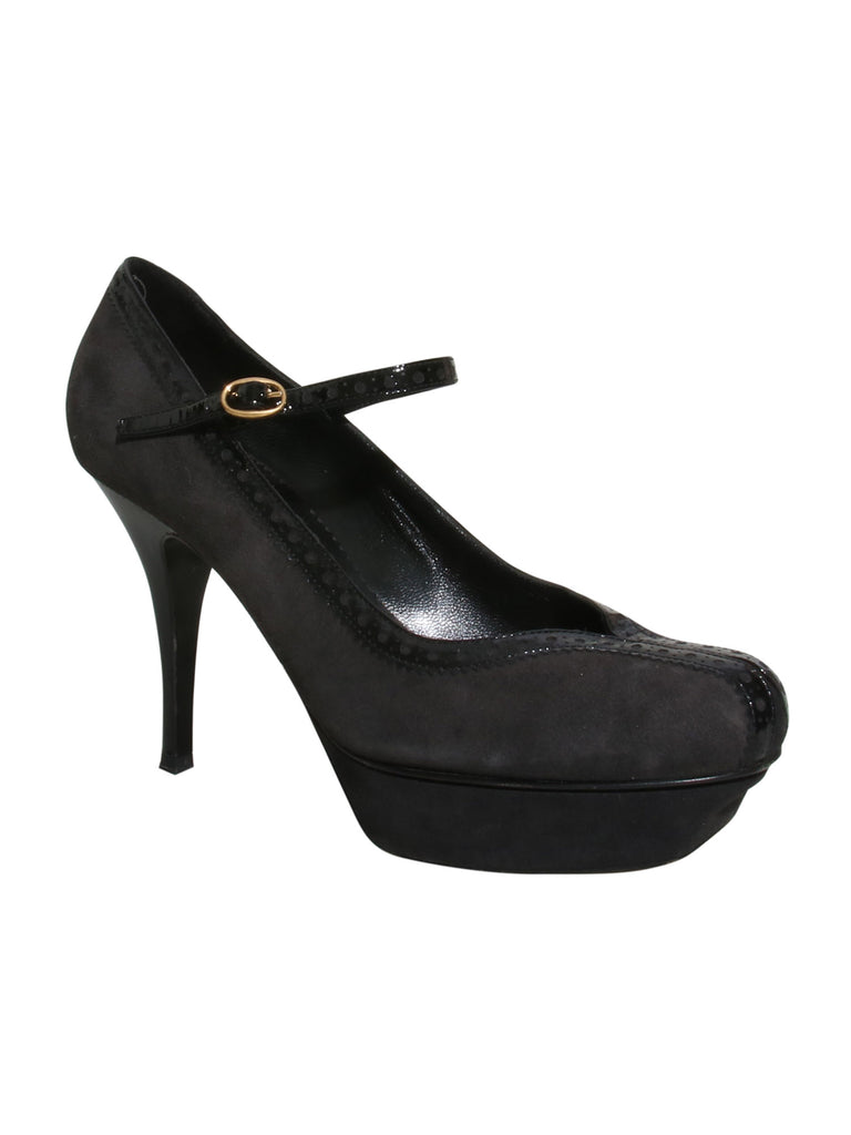 Suede Mary Jane Pumps