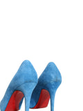 Suede Round Toe Pumps