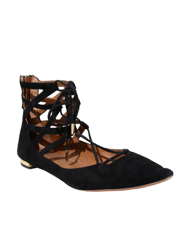 Aquazzura Belgravia Suede Flats