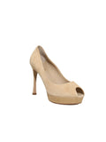YSL Suede Peep-Toe Pumps