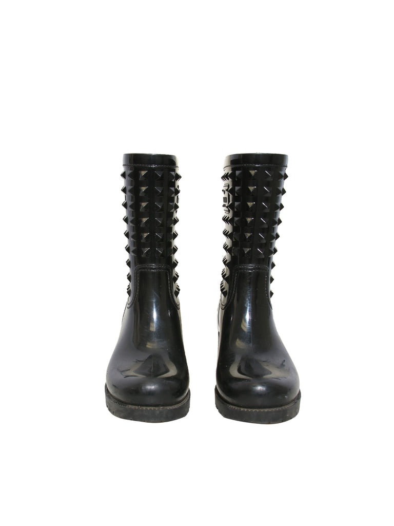 Valentino Rockstud Rubber Rain Boots