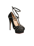 Studded Suede Pumps