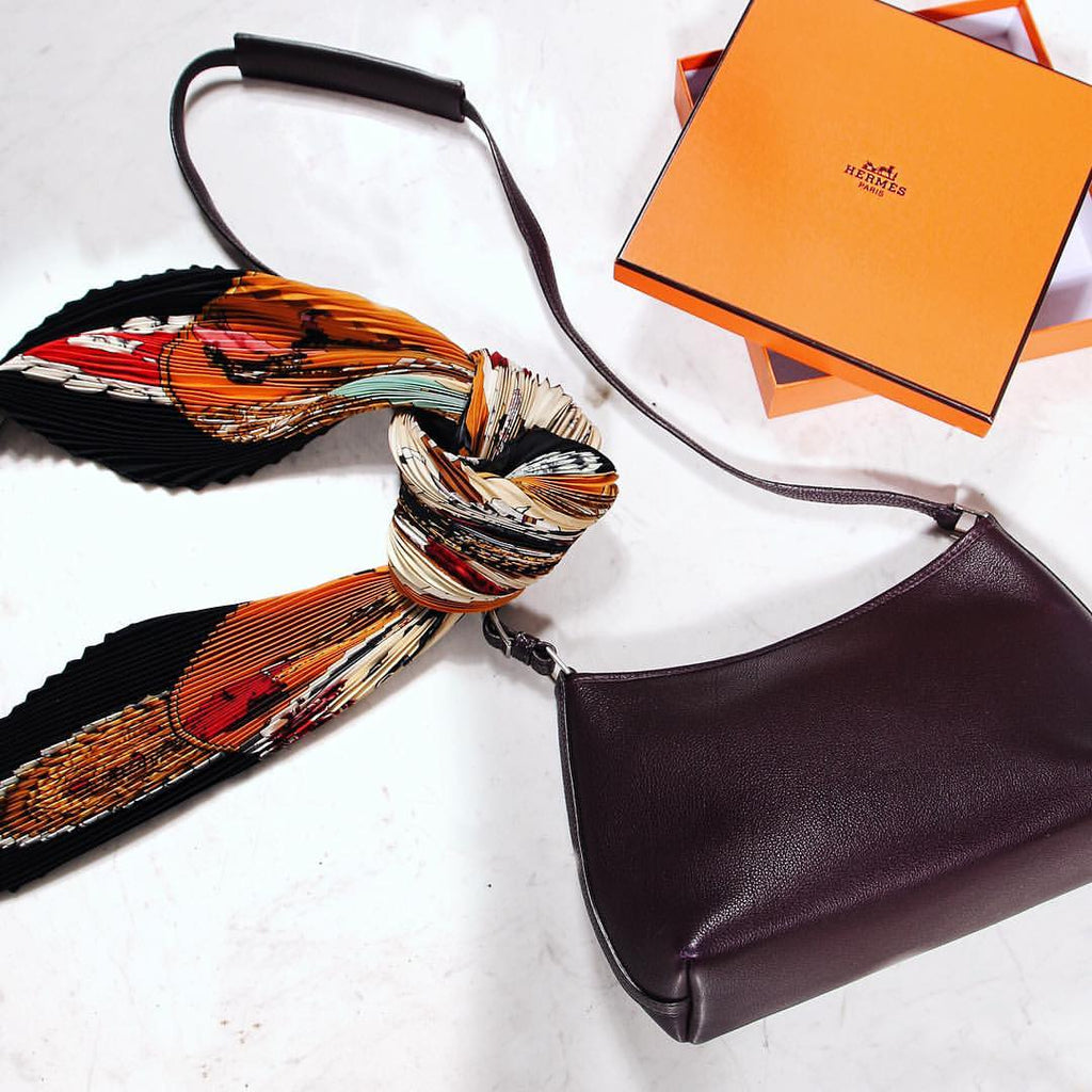 Hermes Silk Plissé Scarf