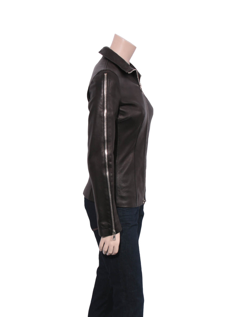 Dolce & Gabbana Leather Zip Jacket