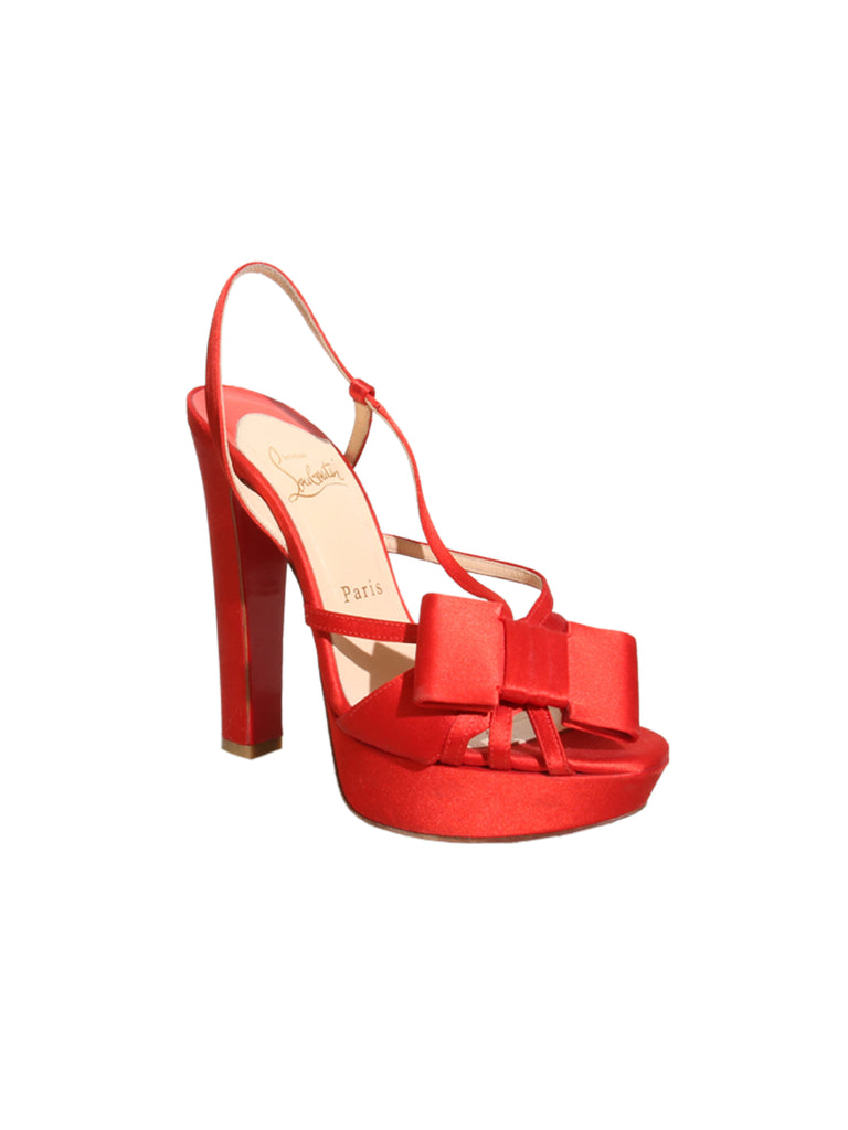 Bow Accent Slingback Sandals