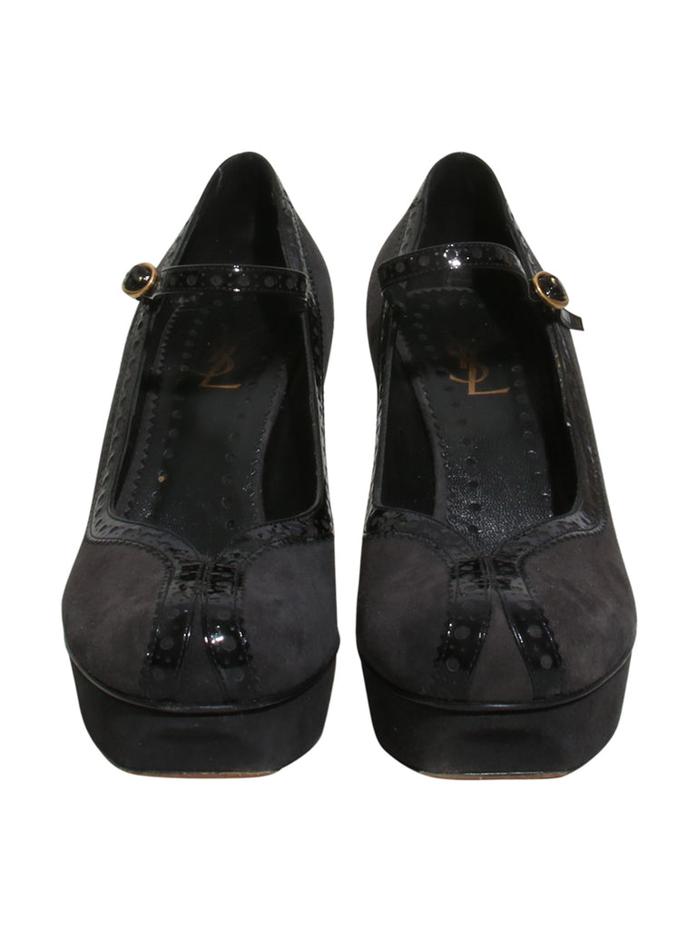 Suede Mary Jane Pumps
