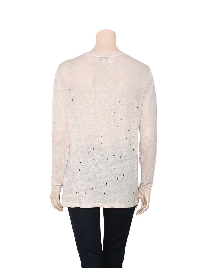 Iro Distressed Linen T-Shirt