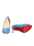 Suede Round Toe Pumps