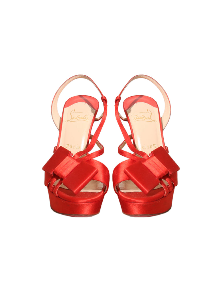 Bow Accent Slingback Sandals