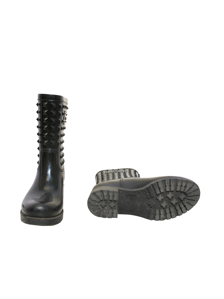 Valentino Rockstud Rubber Rain Boots
