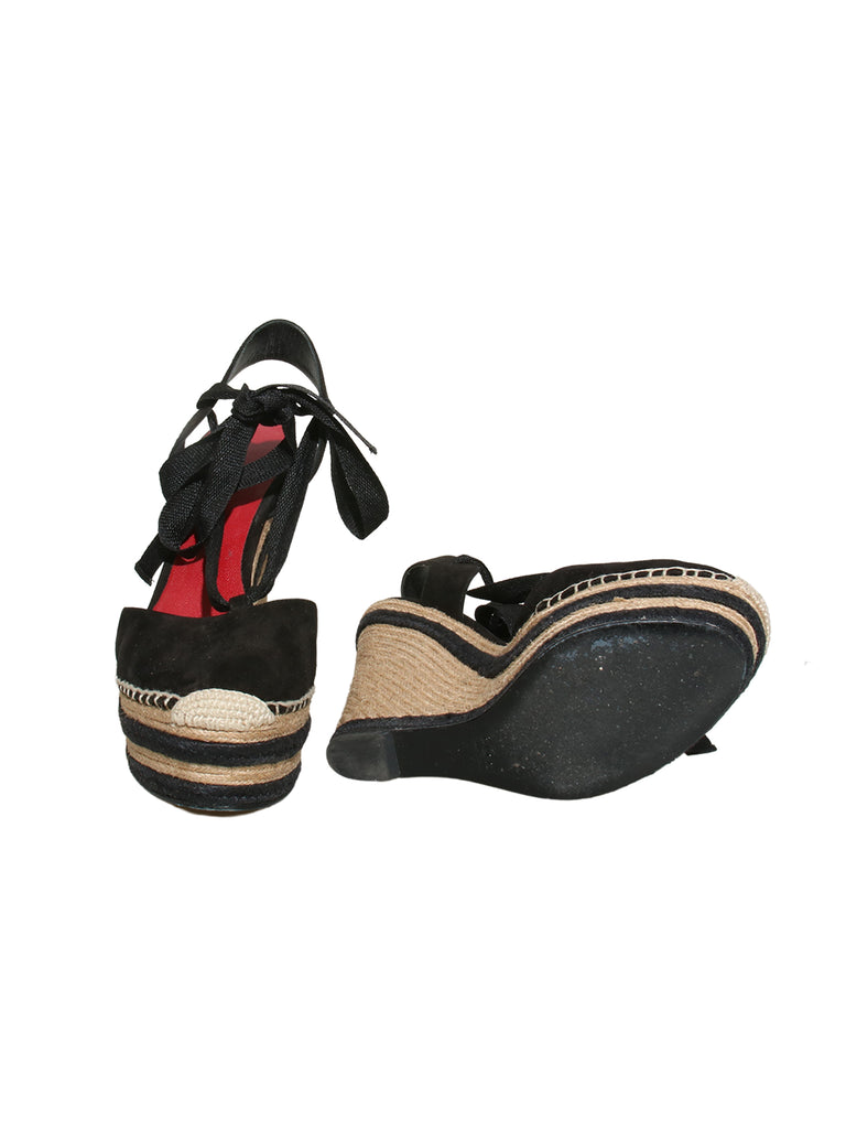 Gucci Suede Wedge Espadrilles