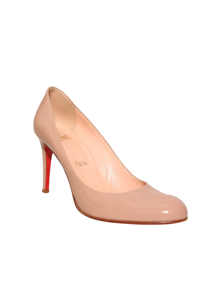 Round Toe Patent Leather Pumps