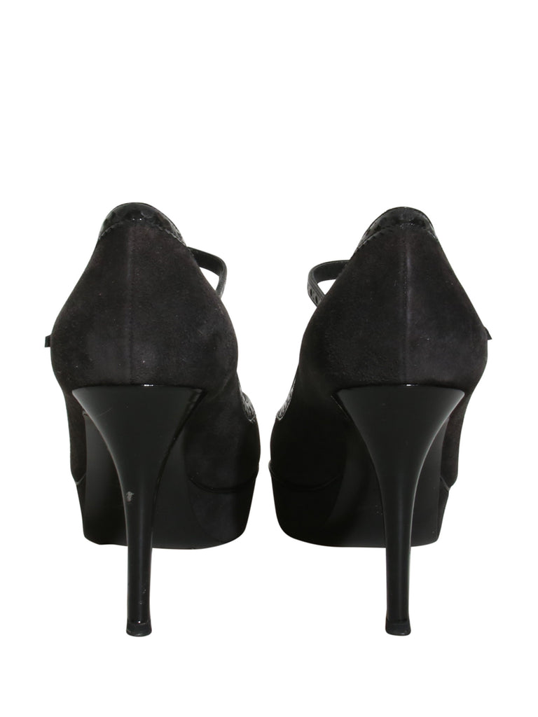Suede Mary Jane Pumps