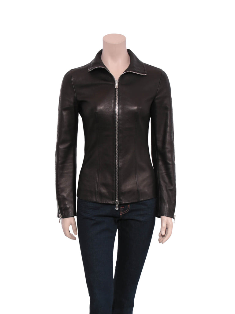 Dolce & Gabbana Leather Zip Jacket