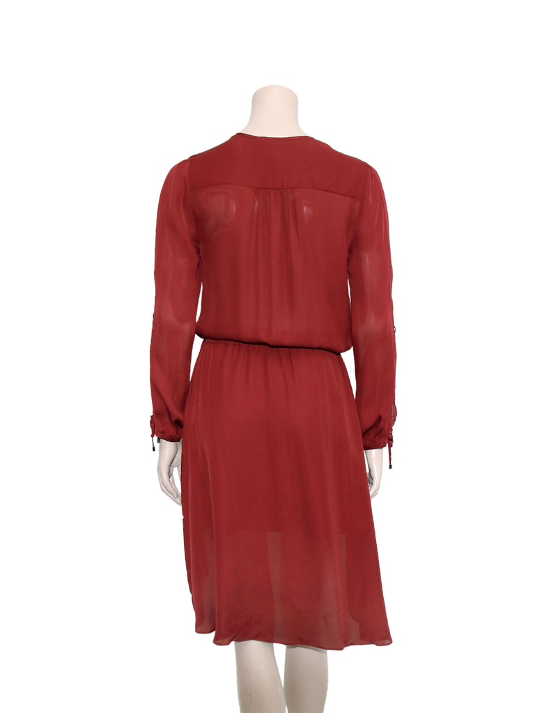 Lace-Up Sleeve Dress