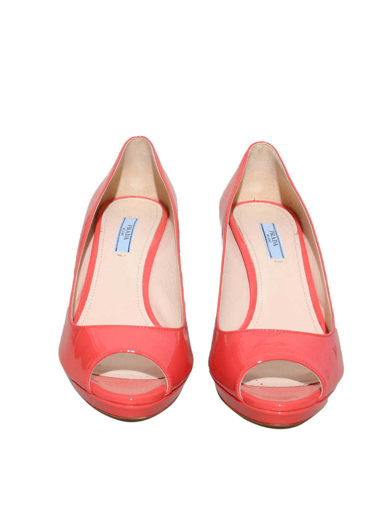 Patent Peep-Toe Sandals