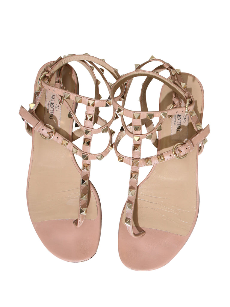 Valentino Rockstud Flat Sandals