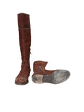 Miu Miu Leather Flat Studded Boots