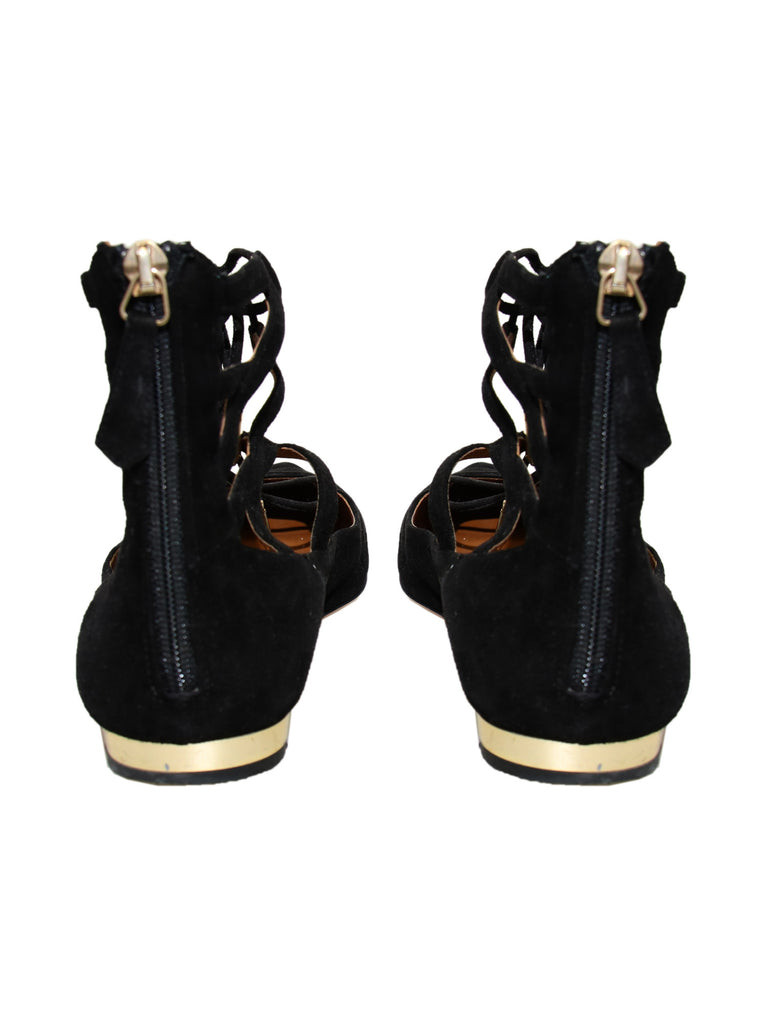 Aquazzura Belgravia Suede Flats