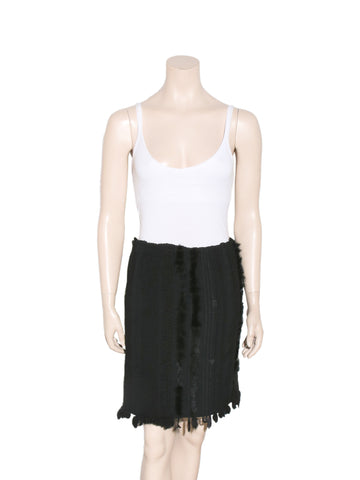 Gucci Fur-Trimmed Skirt