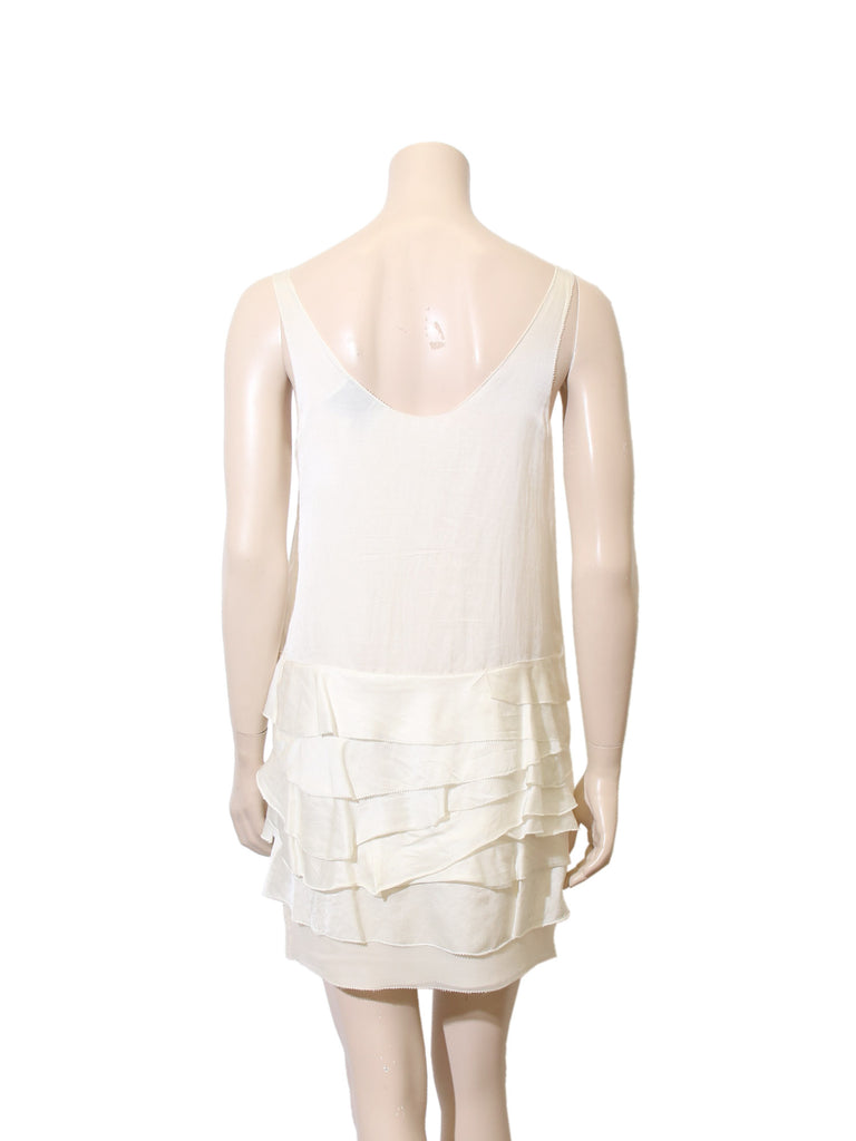 Silk and Cotton Ruffle Dress