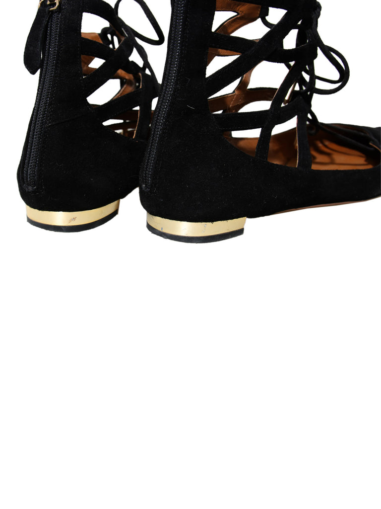 Aquazzura Belgravia Suede Flats