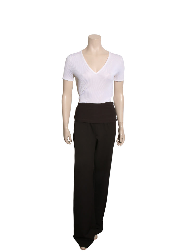 Fold Over Waist Stretch Pants
