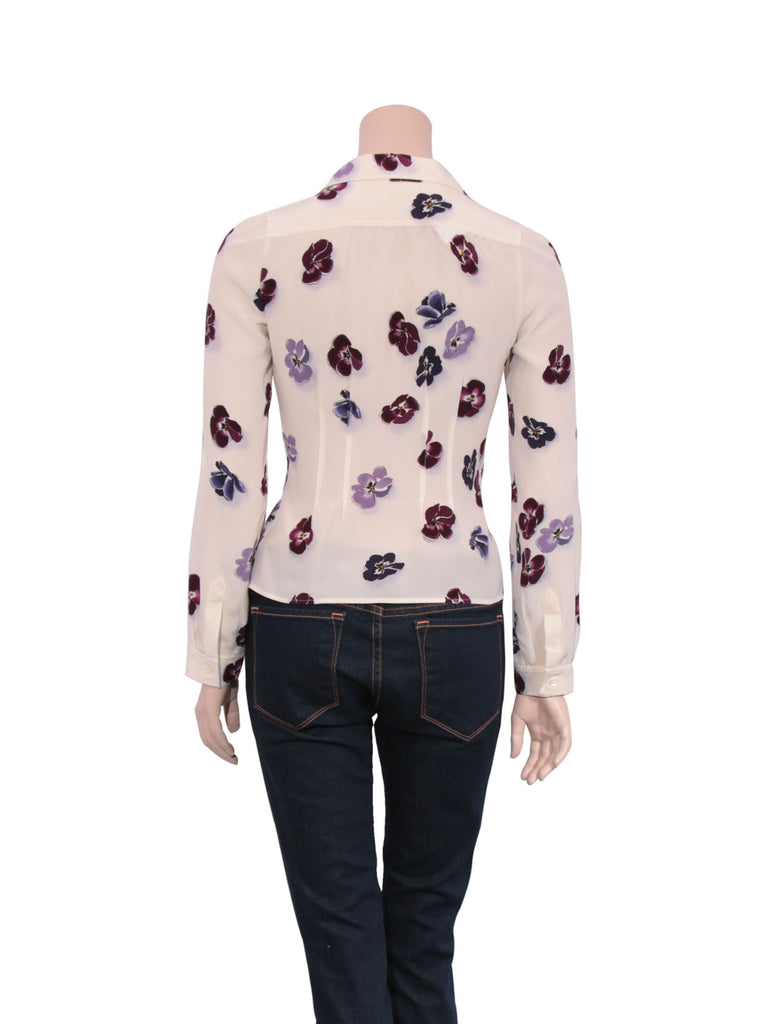 Prada Floral Silk Blouse