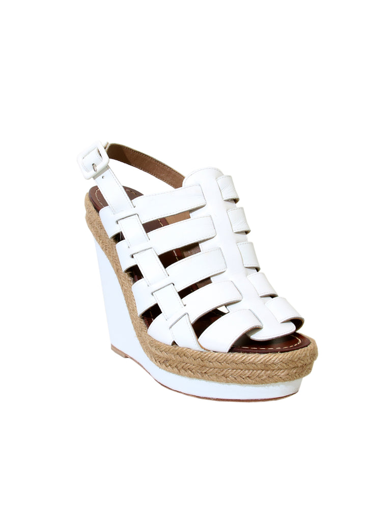 Christian Louboutin Leather Wedge Sandals