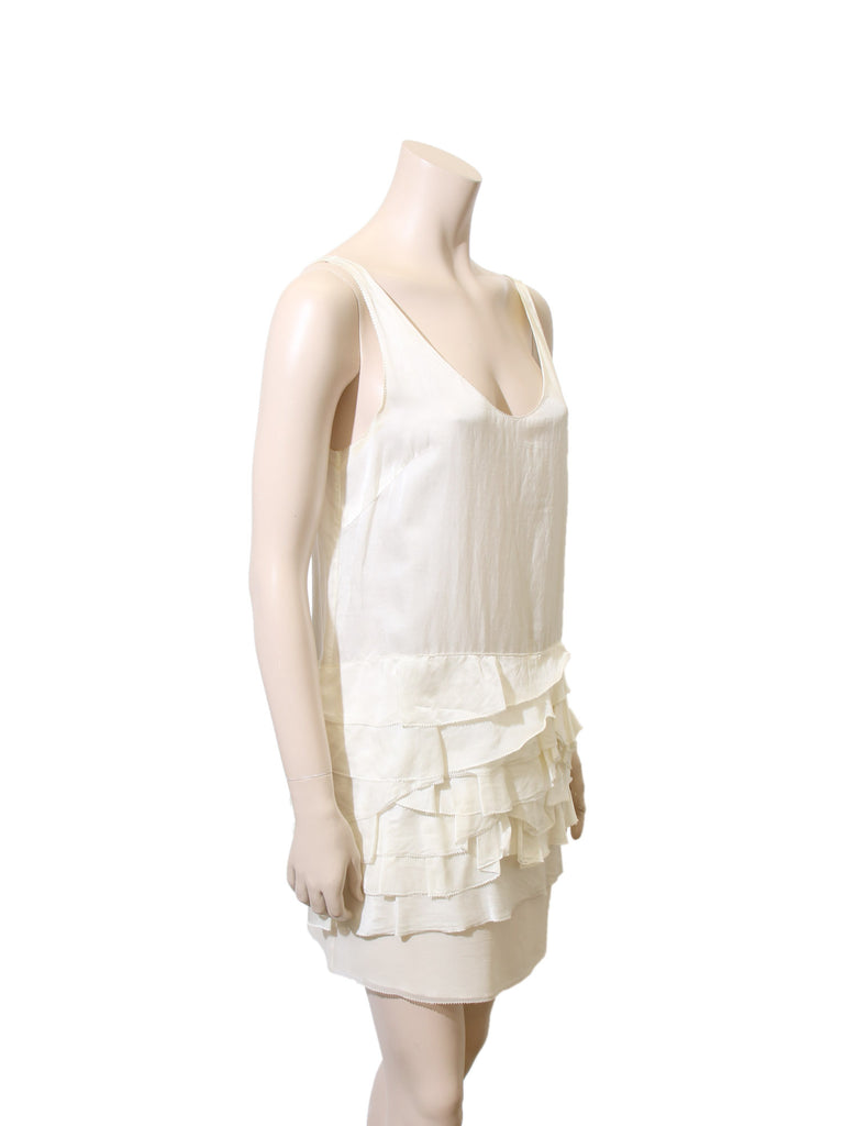 Silk and Cotton Ruffle Dress