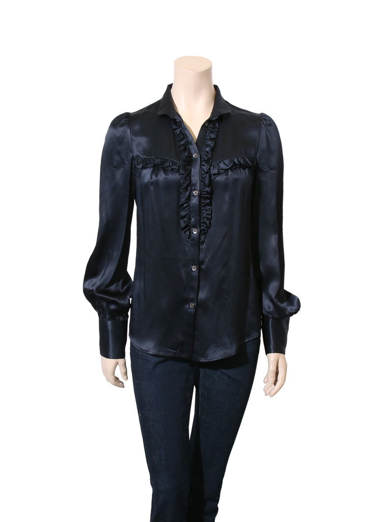 Dolce & Gabbana Silk Ruffle Blouse