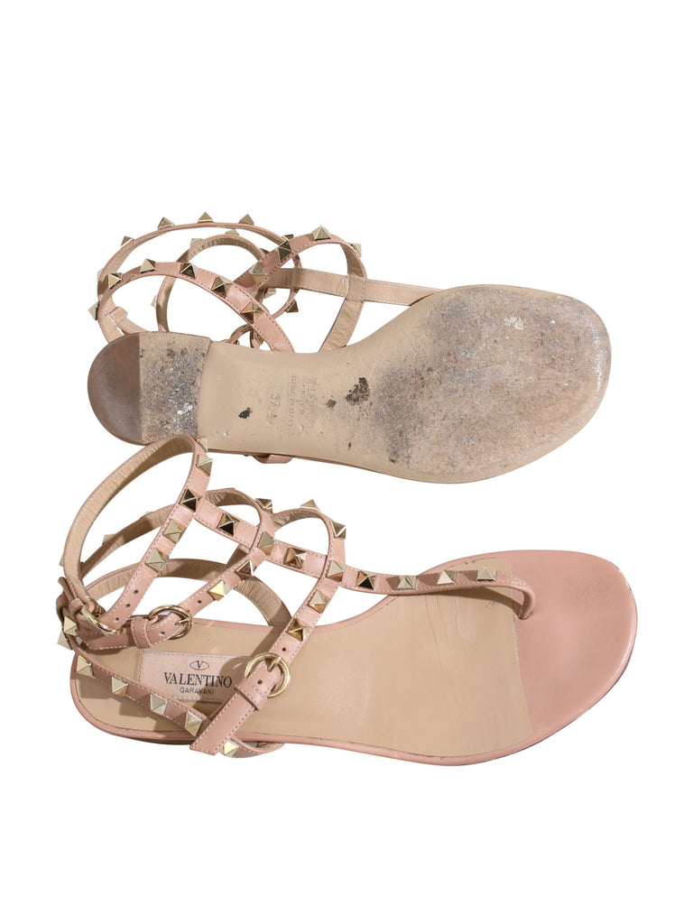 Valentino Rockstud Flat Sandals