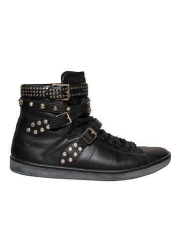 Leather Studded Sneakers