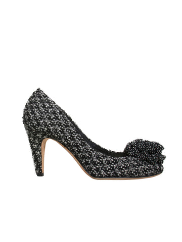Tweed Camellia Pumps