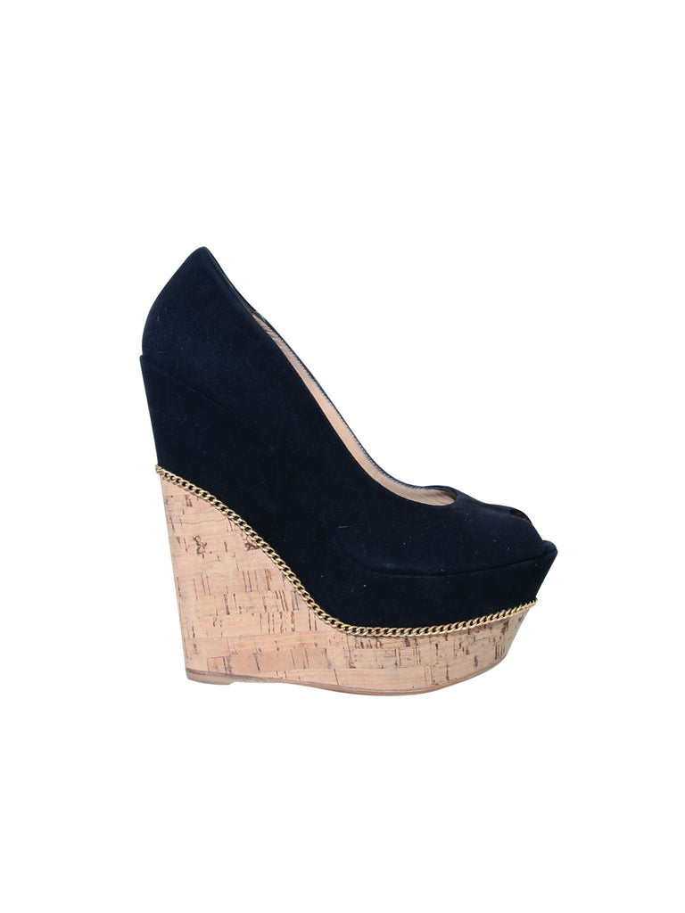 Gianmarco Lorenzi Suede Platform Wedges