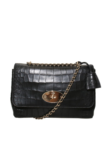 Mulberry Embossed Leather Lily Bag