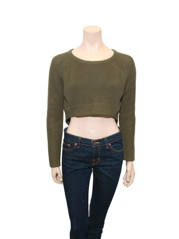 Maje Cropped Knit Sweater