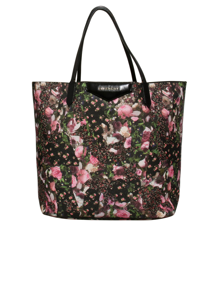 Floral Print Coated Canvas Tote