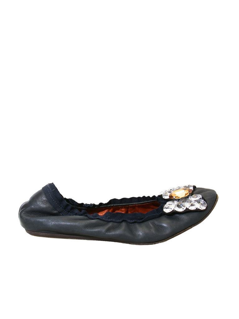 Lanvin Embellished Ballerina Flats