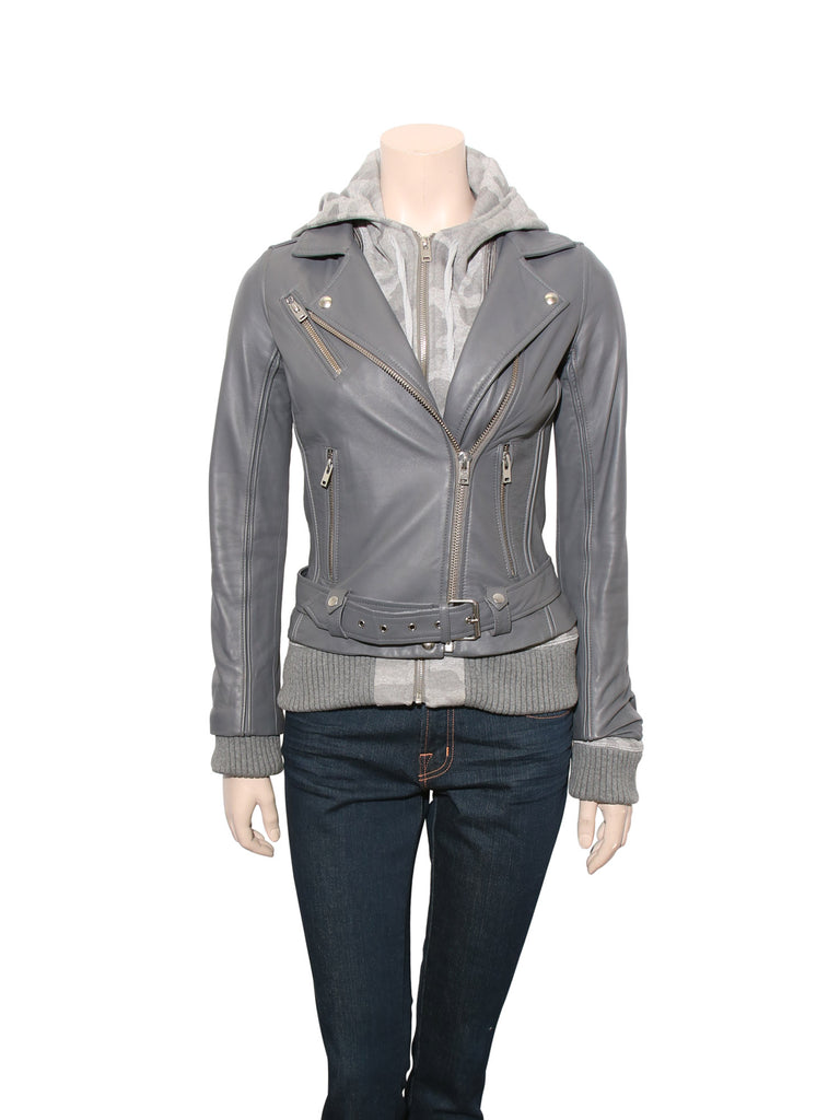 Iro Hooded Leather Jacket