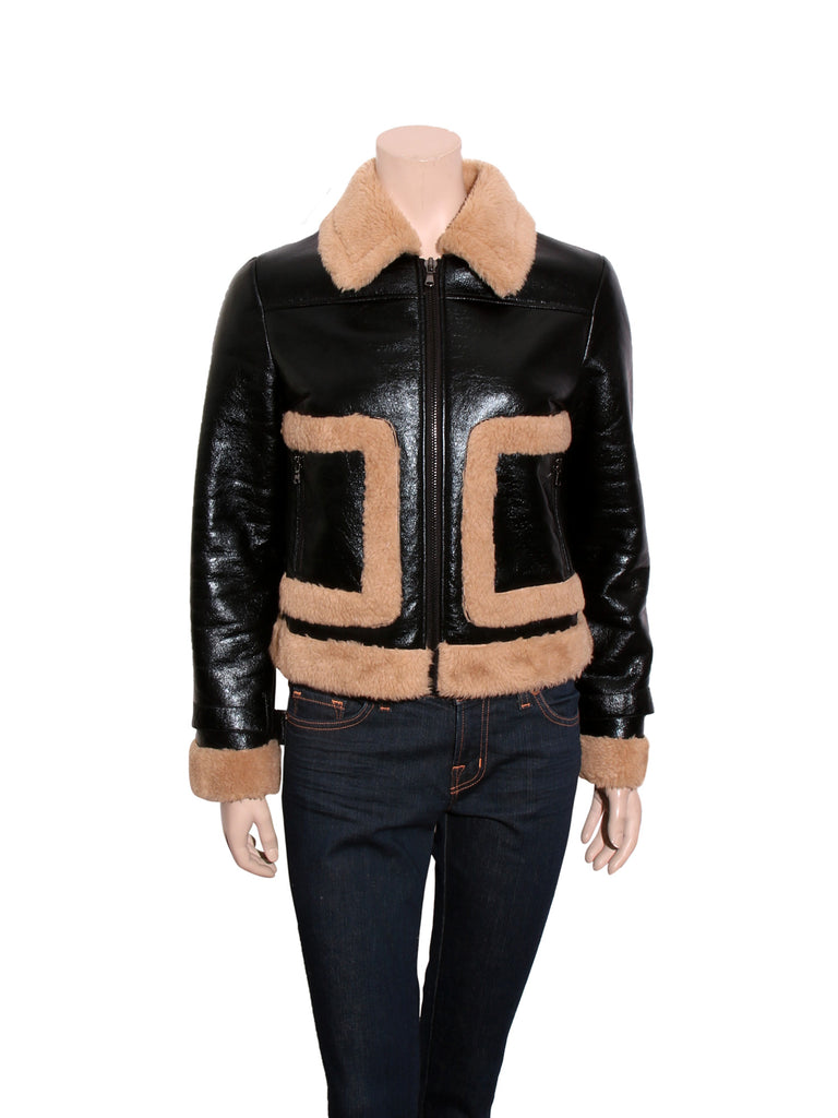 Faux Shearling Leather Jonna Jacket