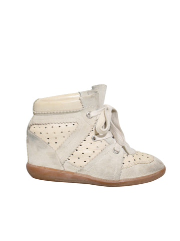 Isabel Marant Bobby Wedge Suede Sneakers