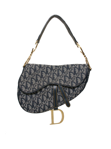 Christian Dior Canvas Saddle Bag