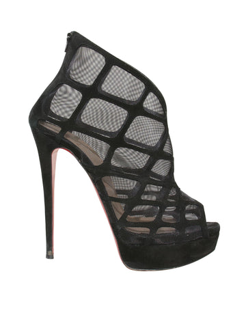 Christian Louboutin Altarakna Peep-Toe Platform Booties