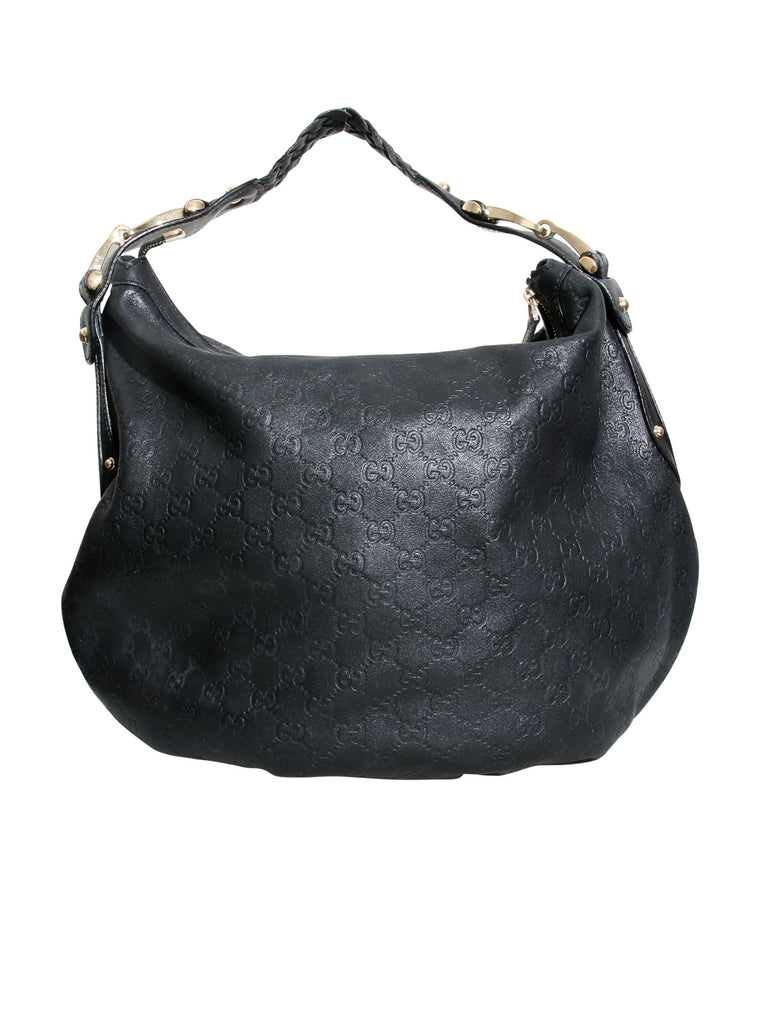 Leather GG Embossed Shoulder Bag