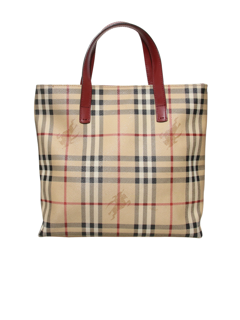 Burberry Haymarket Check Tote Bag