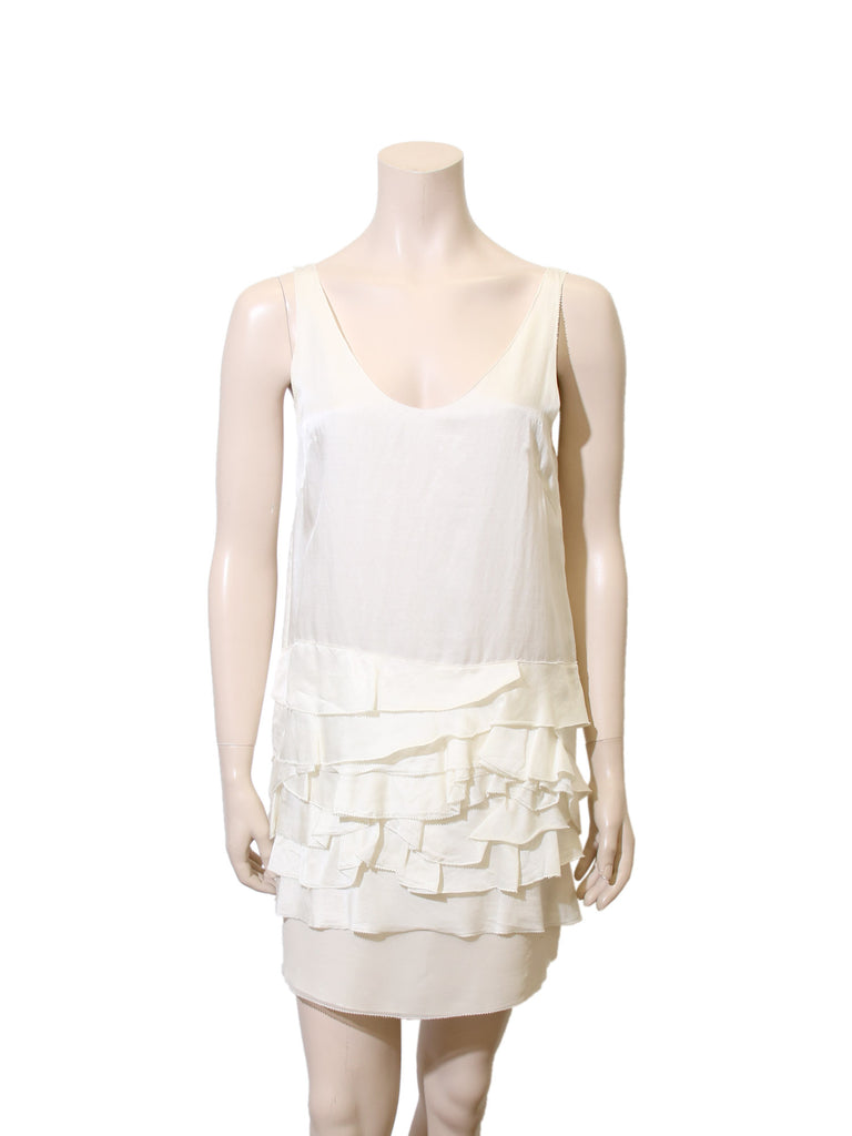 Silk and Cotton Ruffle Dress